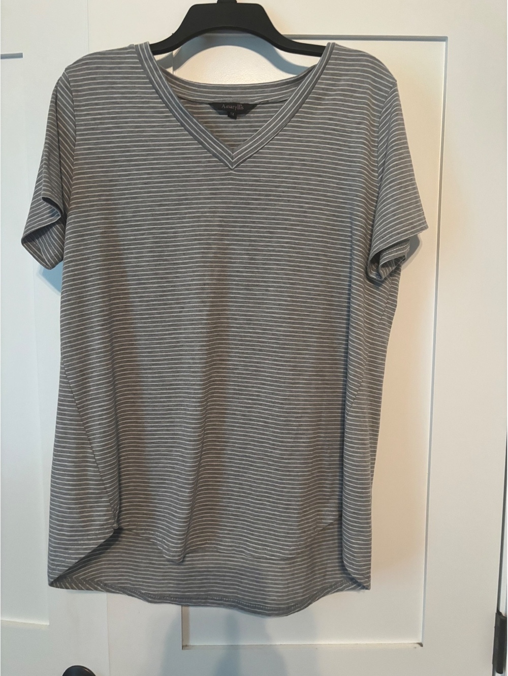 Gray striped t shirt